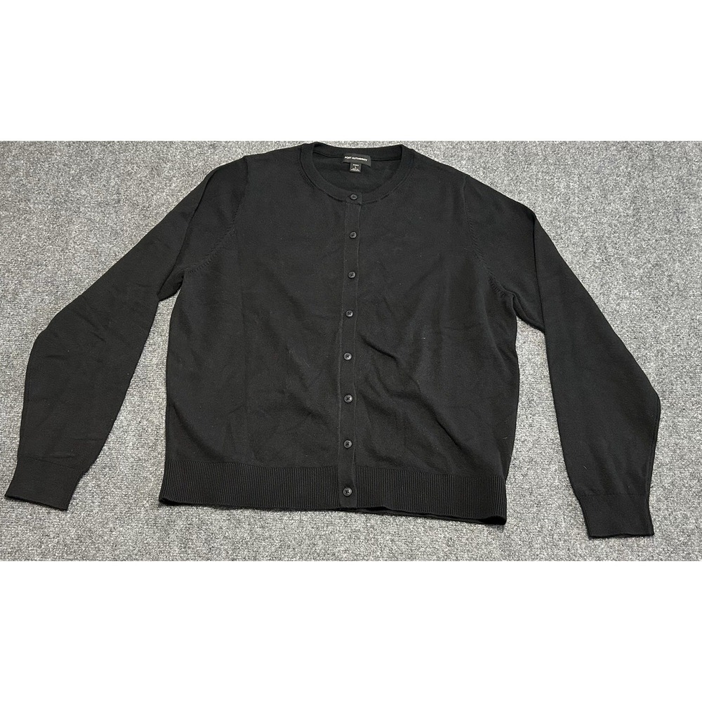 Port Authority LSW2870 Womens L  Long Sleeve Easy Care Crewneck Cardigan Sweater
